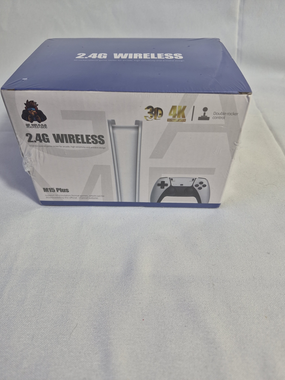 SJGAM M15 Plus 2.4G Wireless Game Stick Console 4K HDMI Double Rocker SEALED